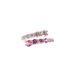 Anillo Anabelle con diamantes y zafiro rosa