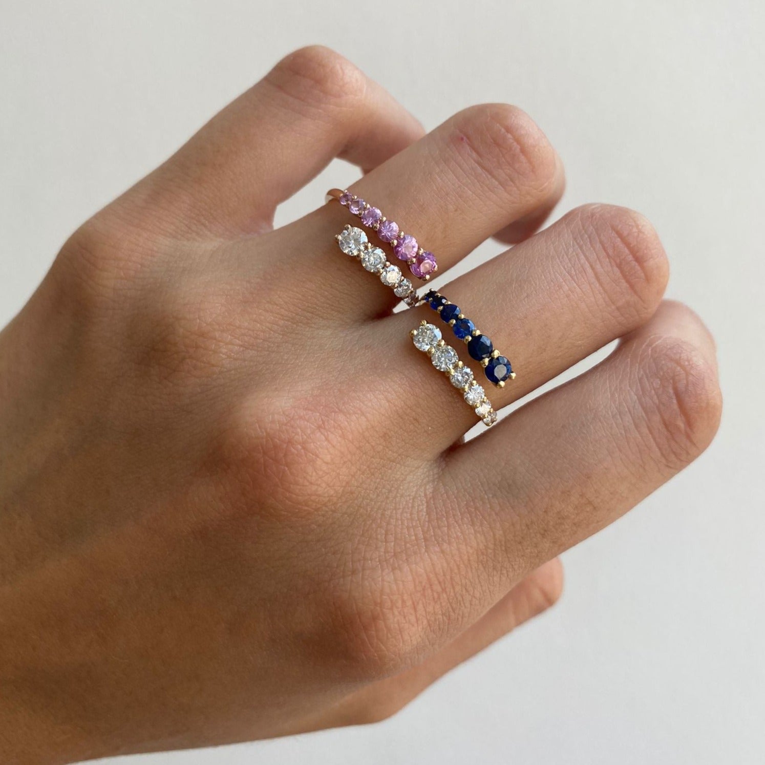 Balbina Blue Sapphire Diamond Ring