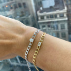 Aria Emerald Diamond Cuban Bracelet