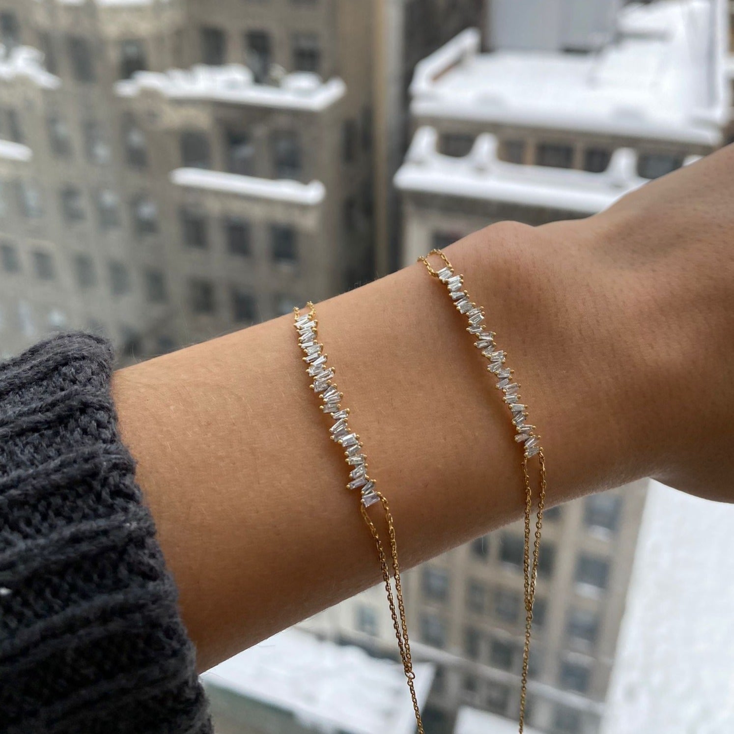 Anna Baguette Diamond Bracelet
