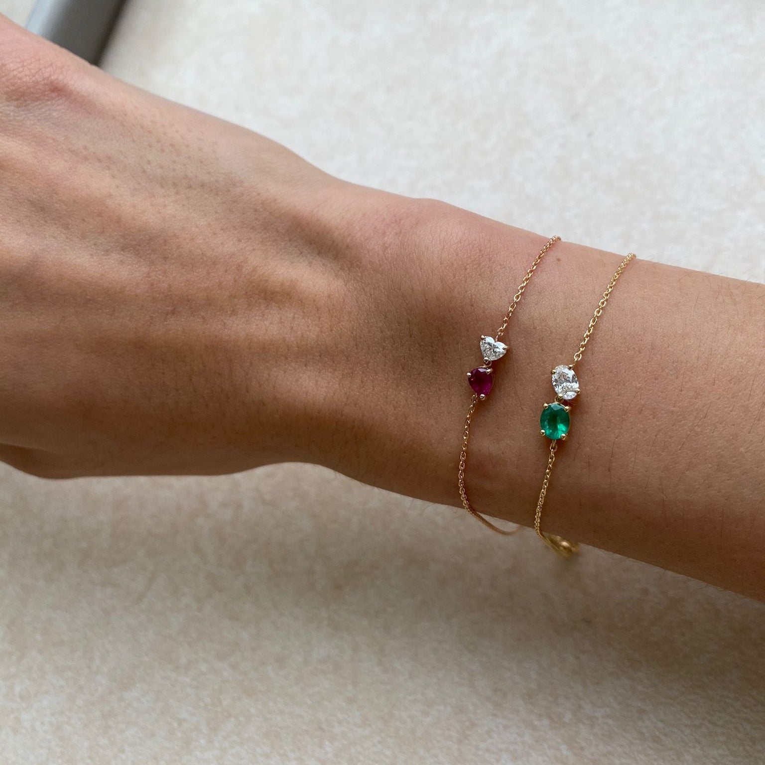Amy Emerald Diamond Bracelet
