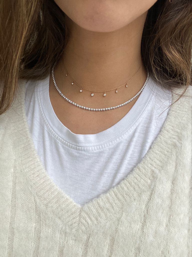 Steffi Half Tennis Necklace 2.78 ct