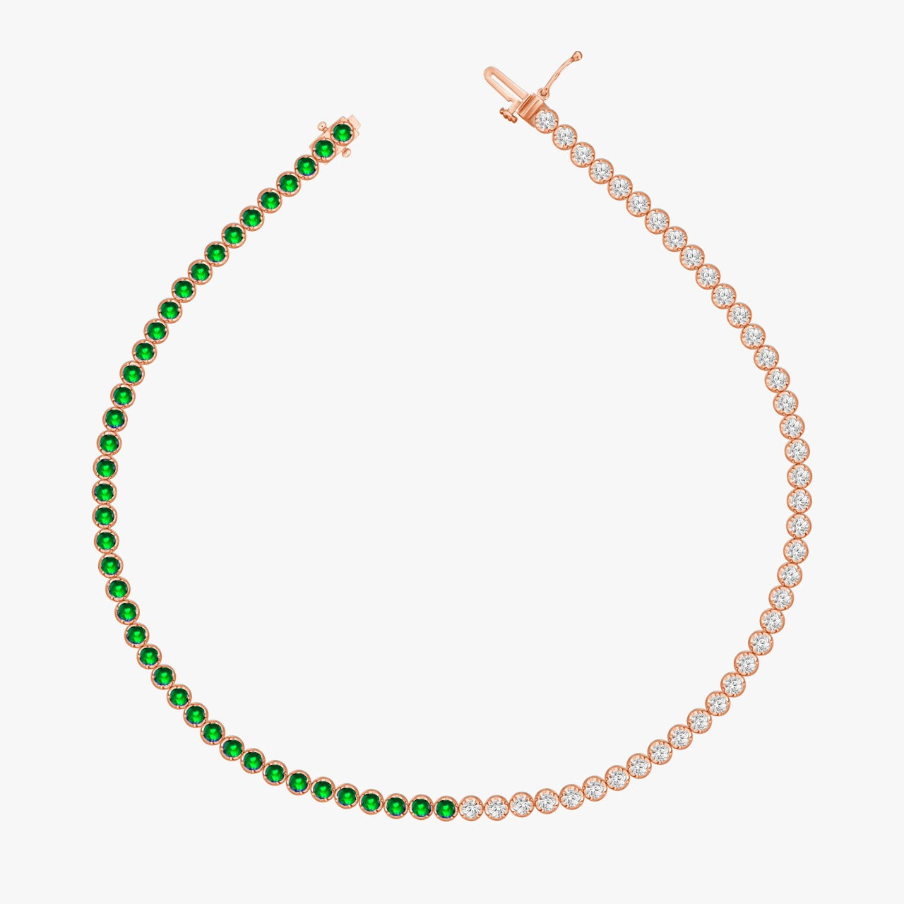 Zoey Emerald Diamond Tennis Bracelet