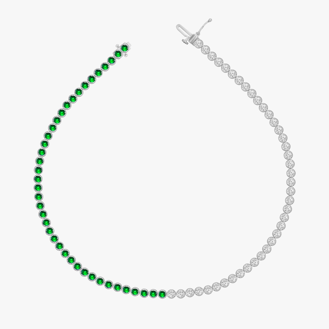 Zoey Emerald Diamond Tennis Bracelet