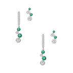 Helen Emerald Long Earrings