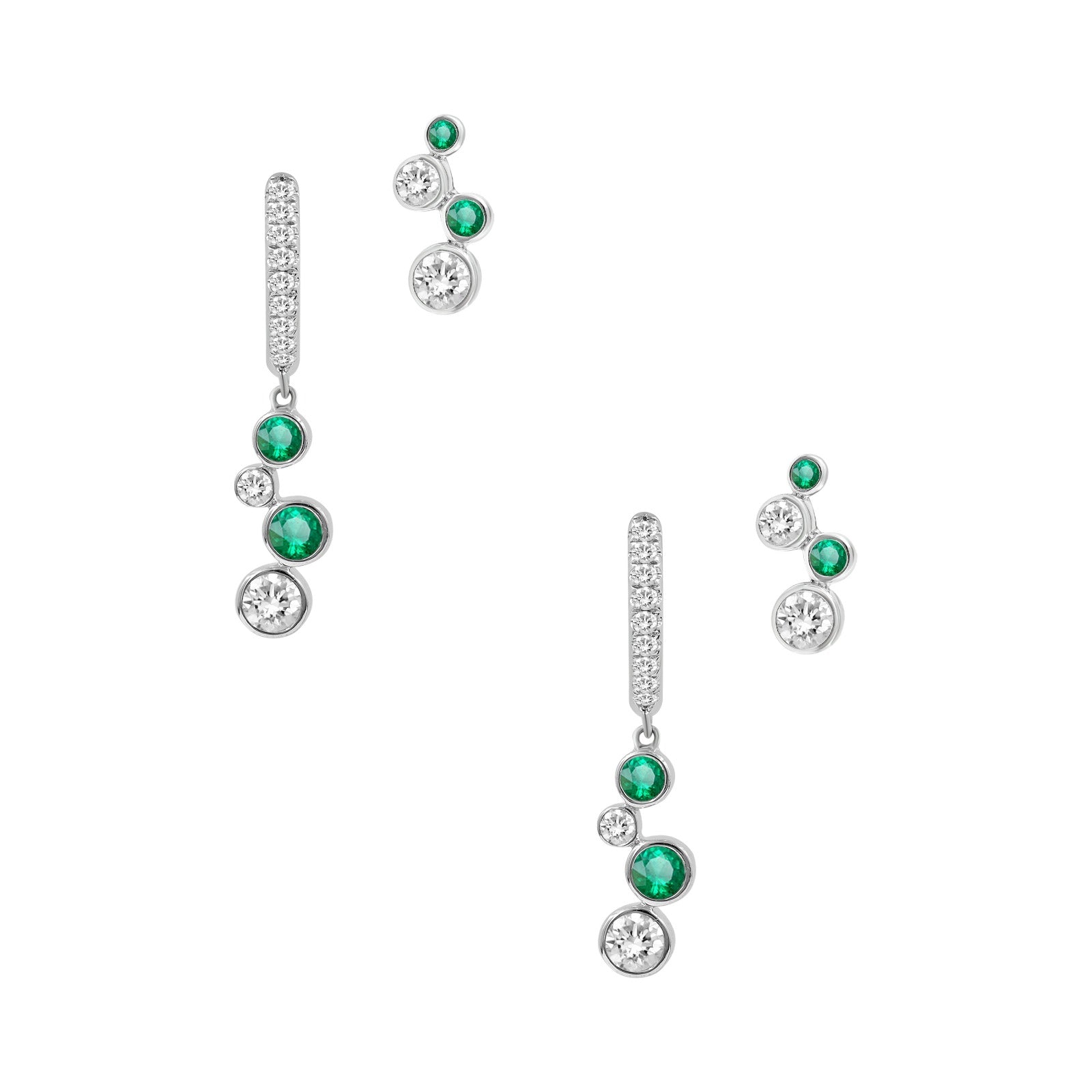 Helen Emerald Long Earrings