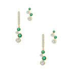 Helen Emerald Long Earrings
