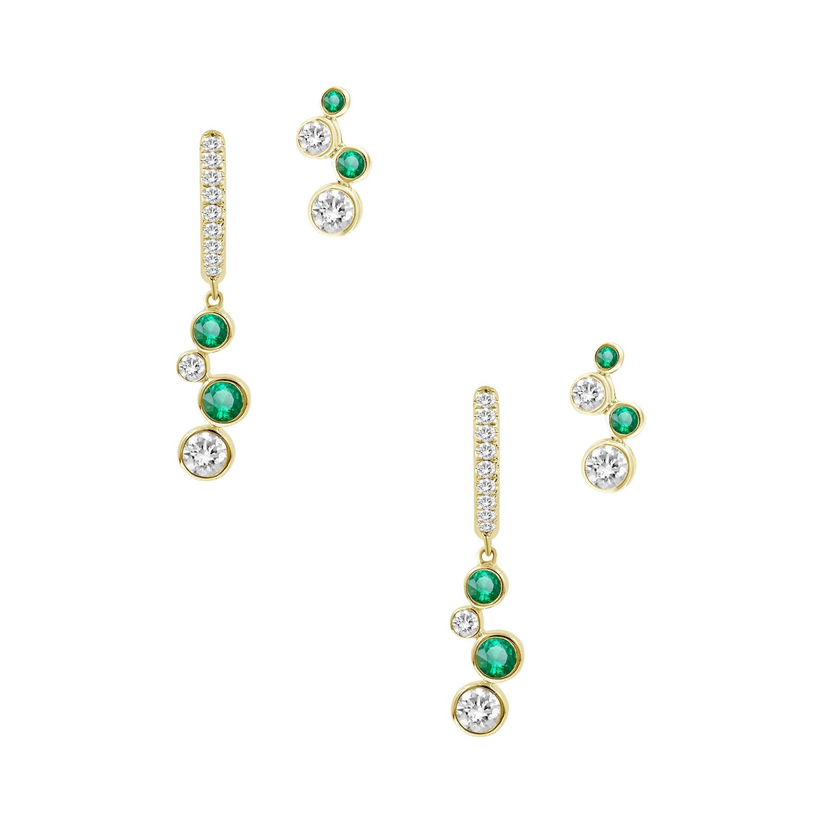 Helen Emerald Long Earrings
