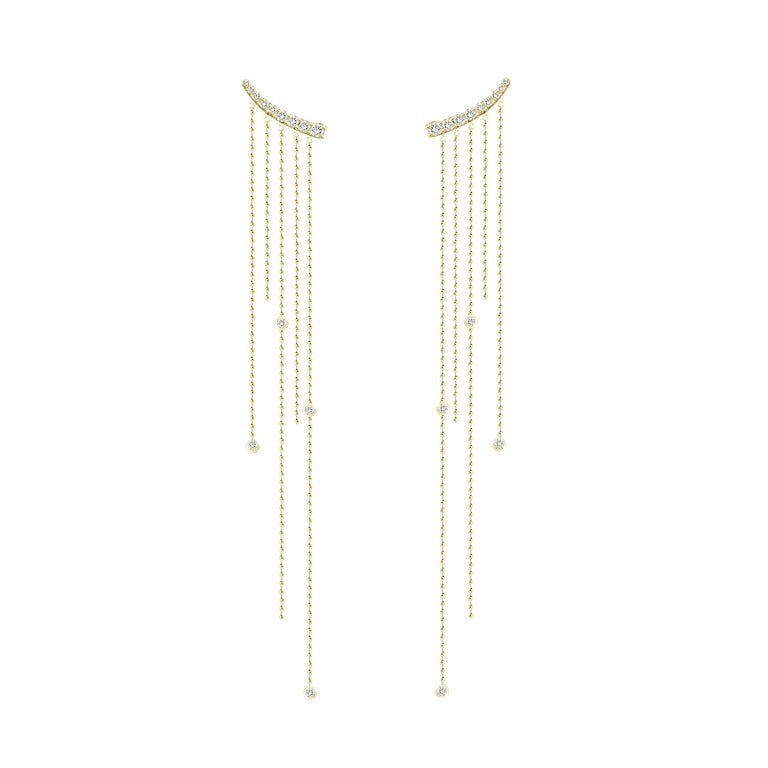 Athena Diamond Long Earrings