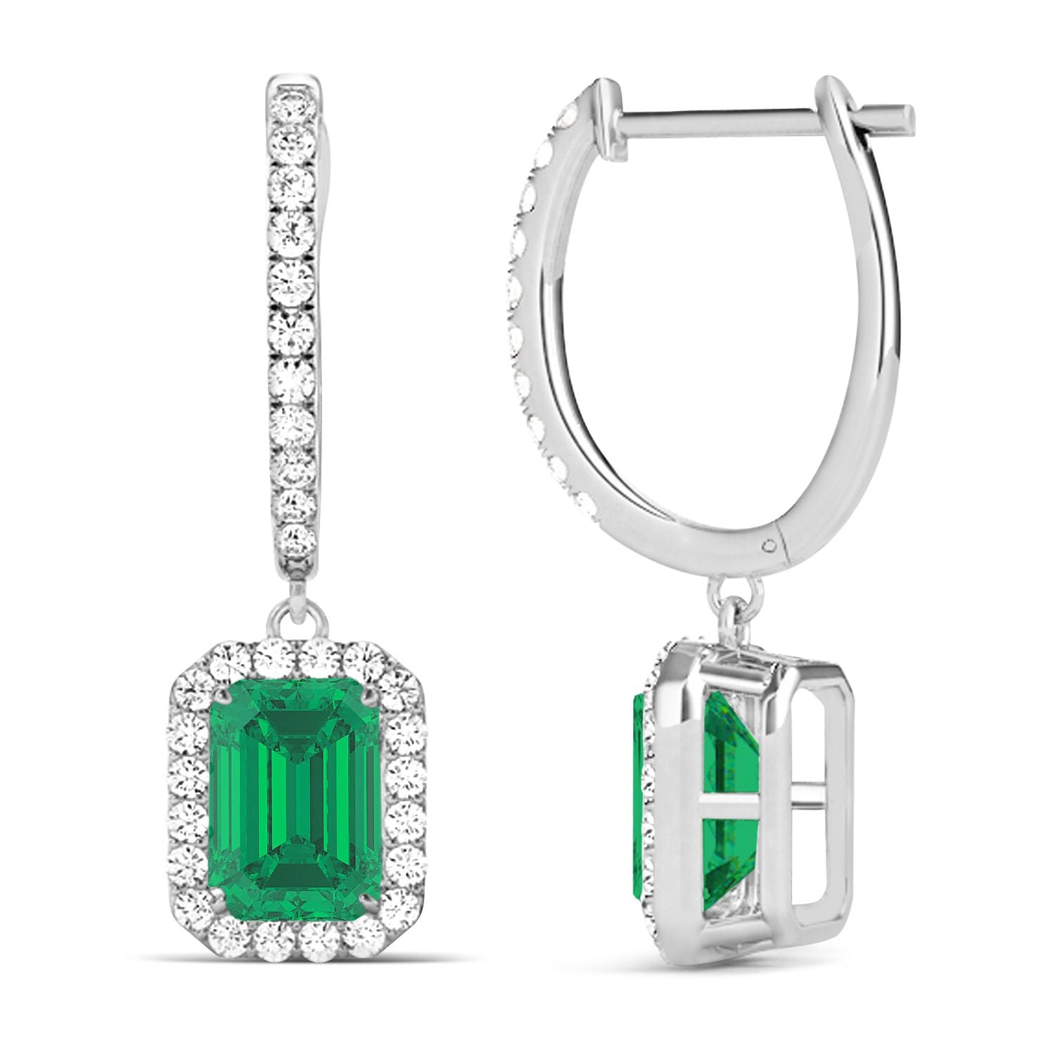 Carlota Emerald Diamond Earrings