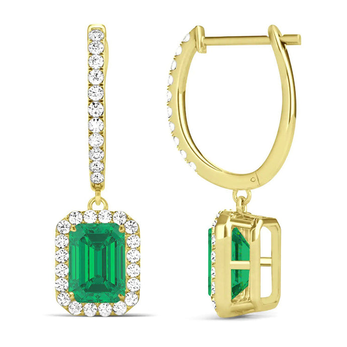 Carlota Emerald Diamond Earrings