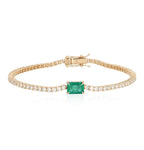 Lara Emerald Diamond Tennis Bracelet