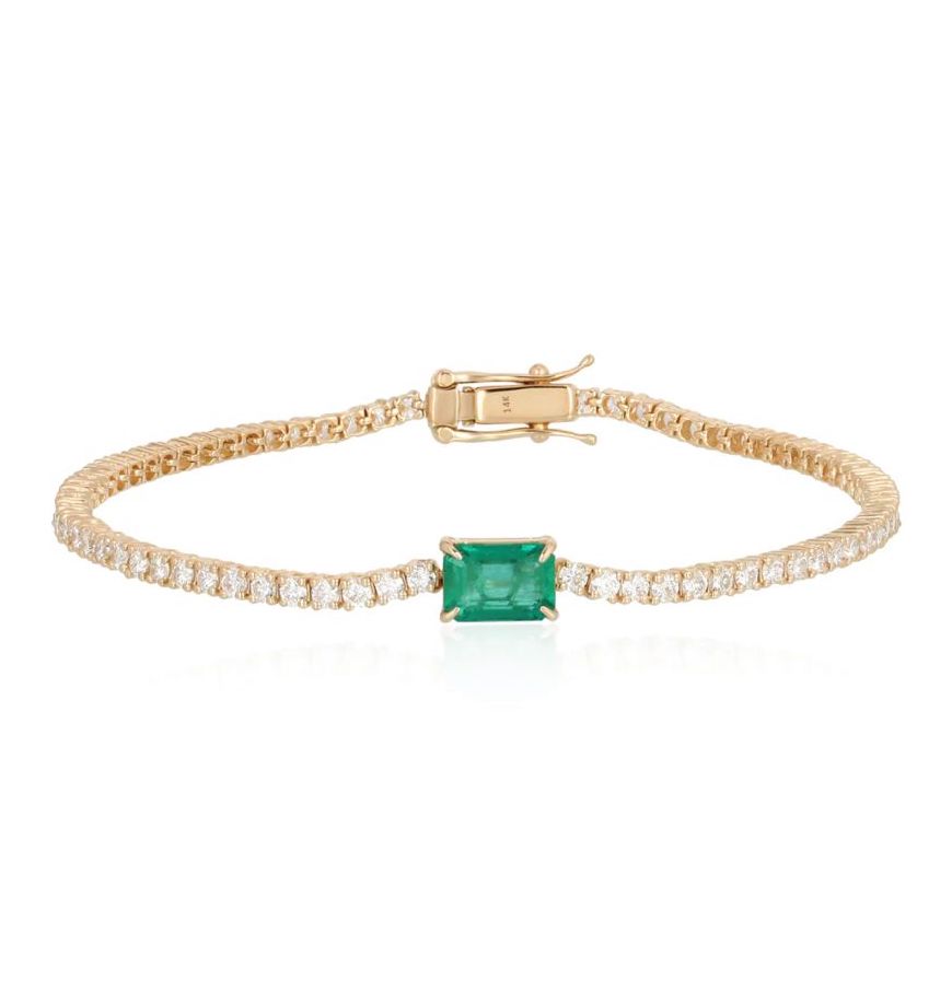 Lara Emerald Diamond Tennis Bracelet