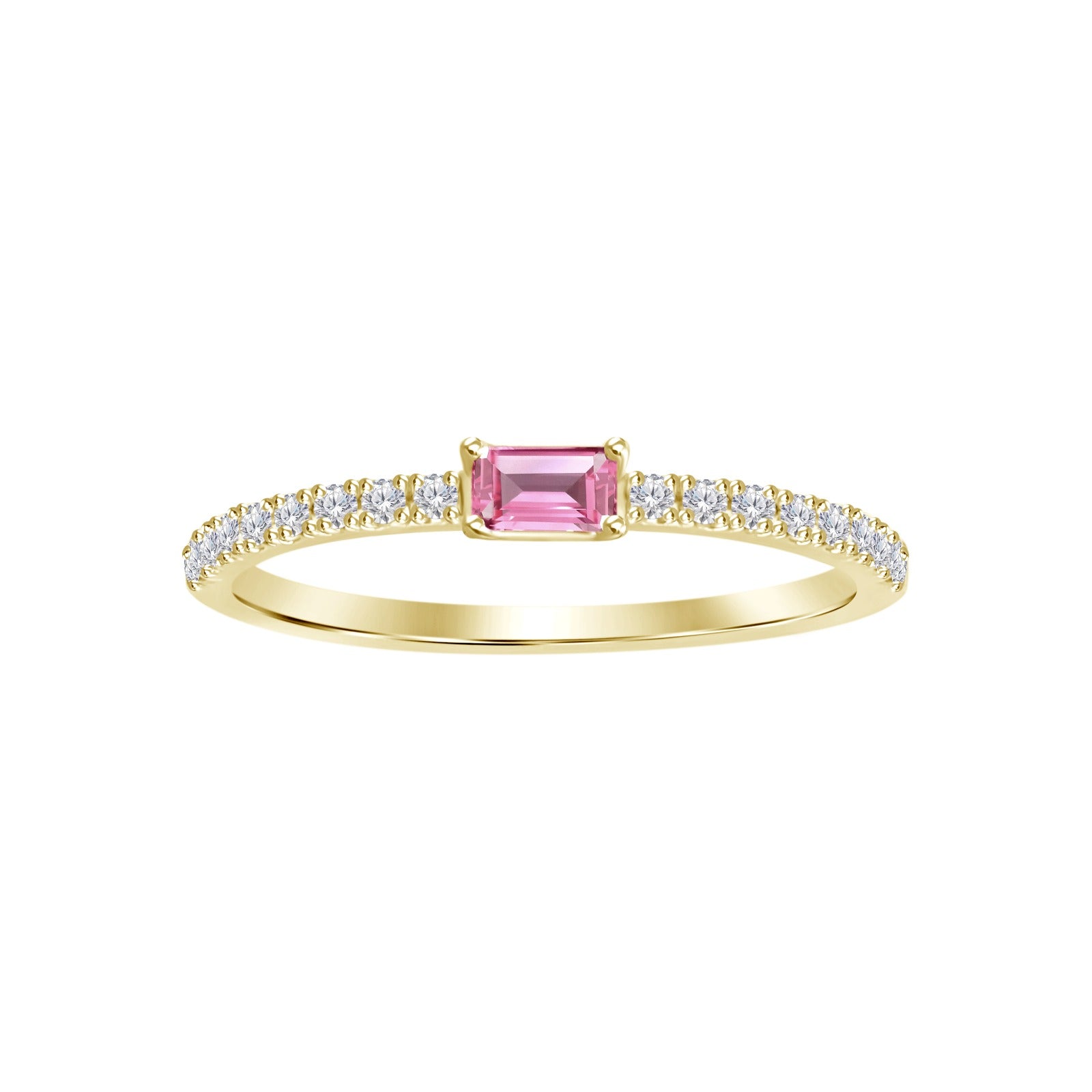 Nicole Pink Sapphire Diamond Ring