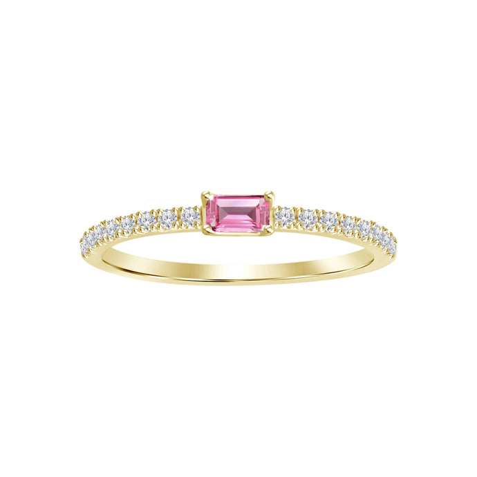 Nicole Pink Sapphire Diamond Ring