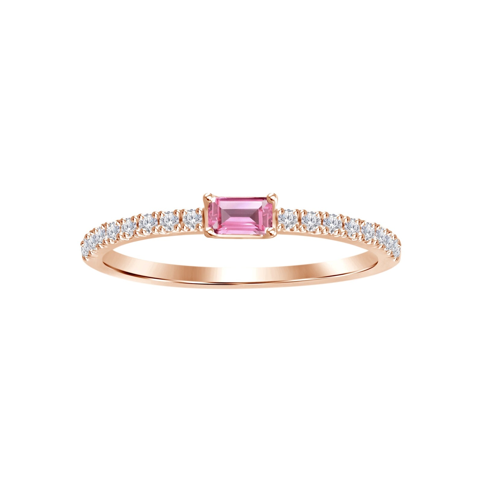 Nicole Pink Sapphire Diamond Ring
