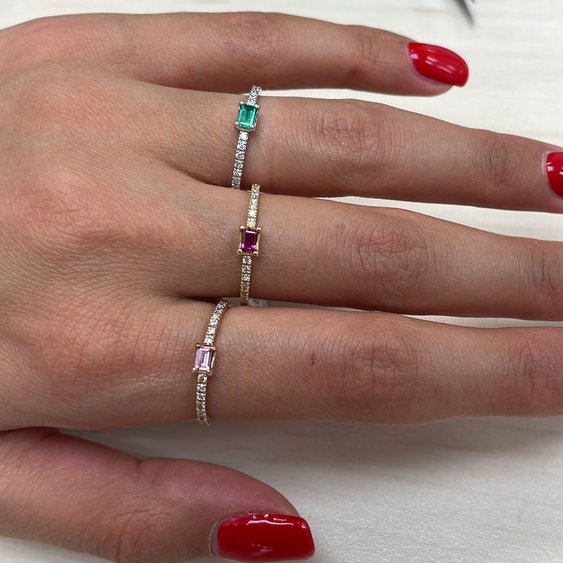 Nicole Pink Sapphire Diamond Ring