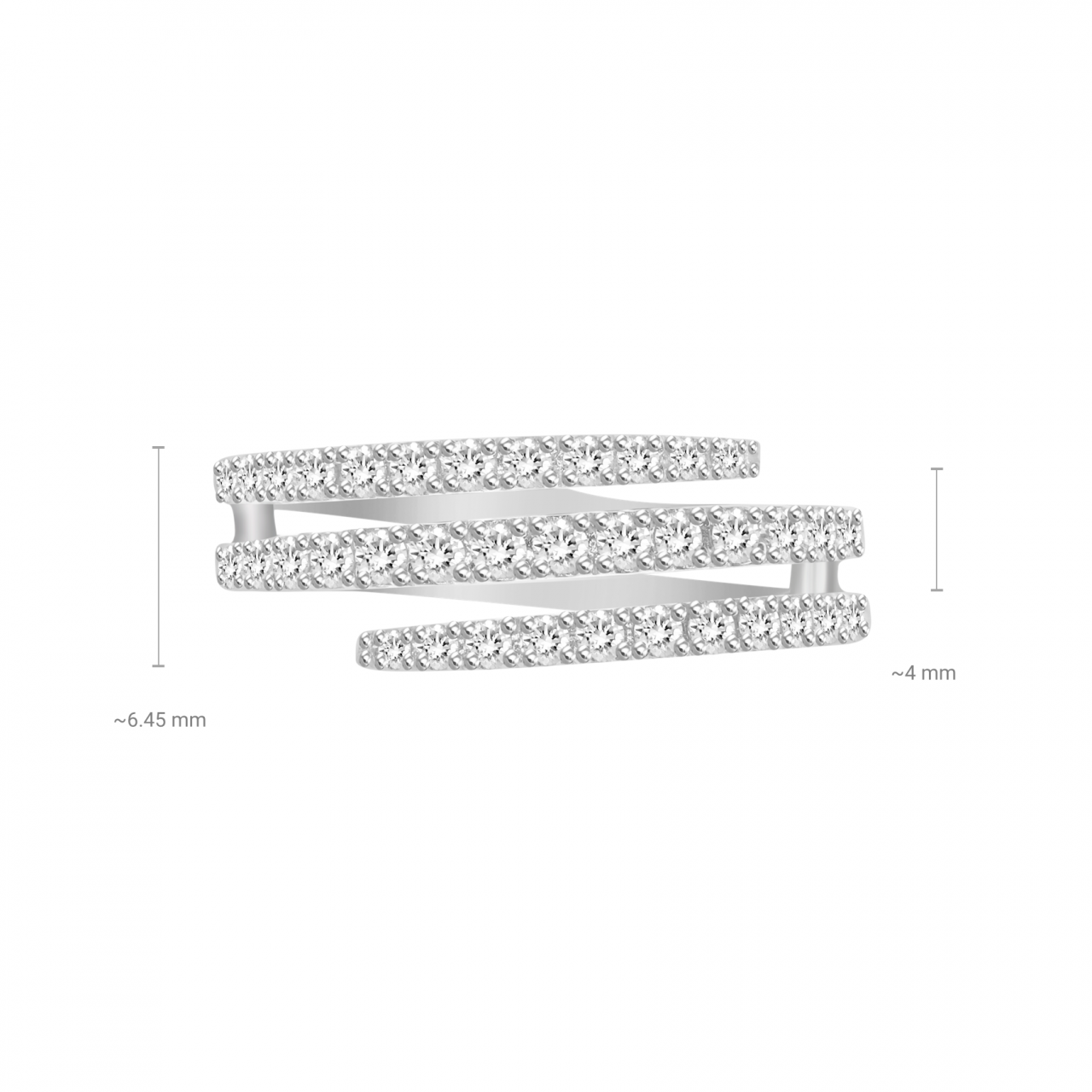 Anillo de diamantes en espiral