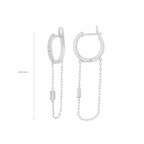 Renee Diamond Long Hoops