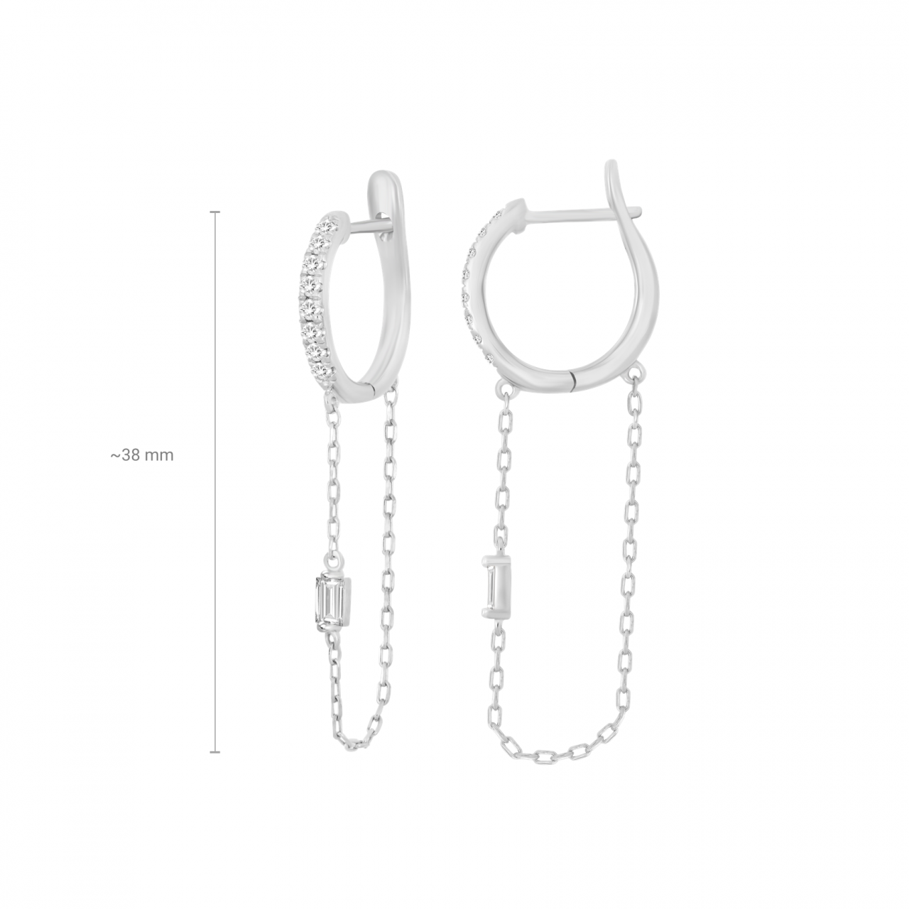 Renee Diamond Long Hoops