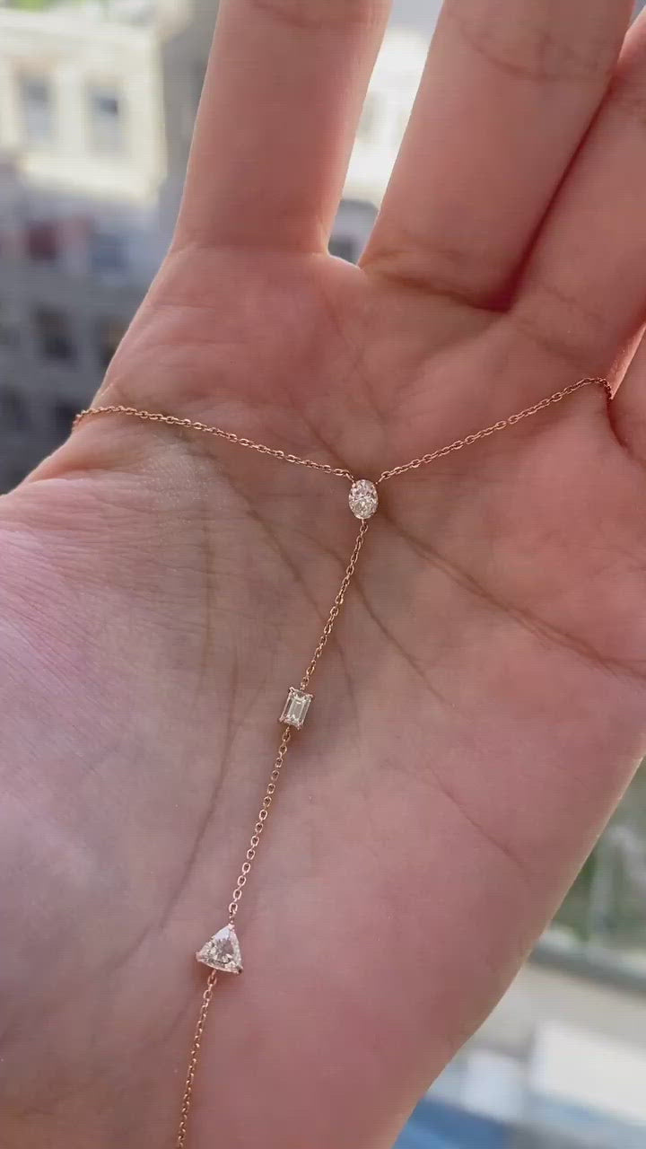 Alessandra Diamond Lariat Necklace