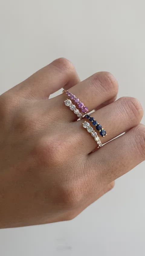 Anabelle Pink Sapphire Diamond Ring