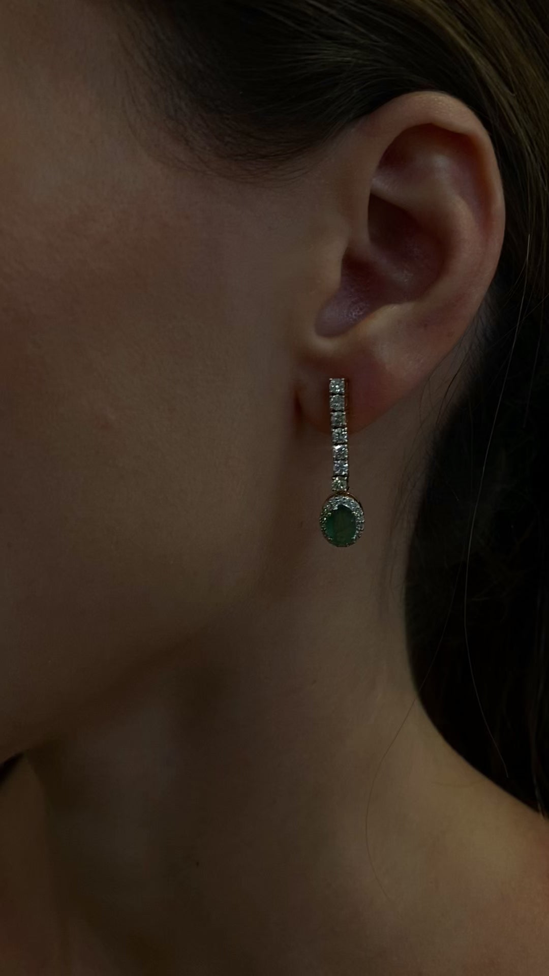 Monarch Diamond Emerald Earrings