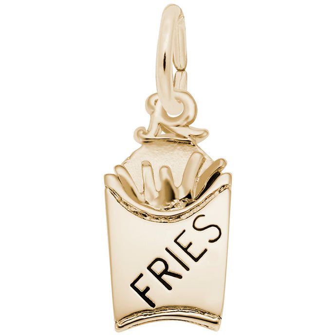 French Fries Gold Charm