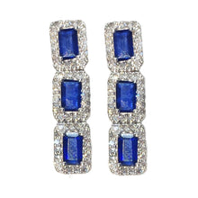 Load image into Gallery viewer, Megara Sapphire Diamond Earrings
