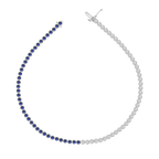 Ava Blue Sapphire Diamond Tennis Bracelet