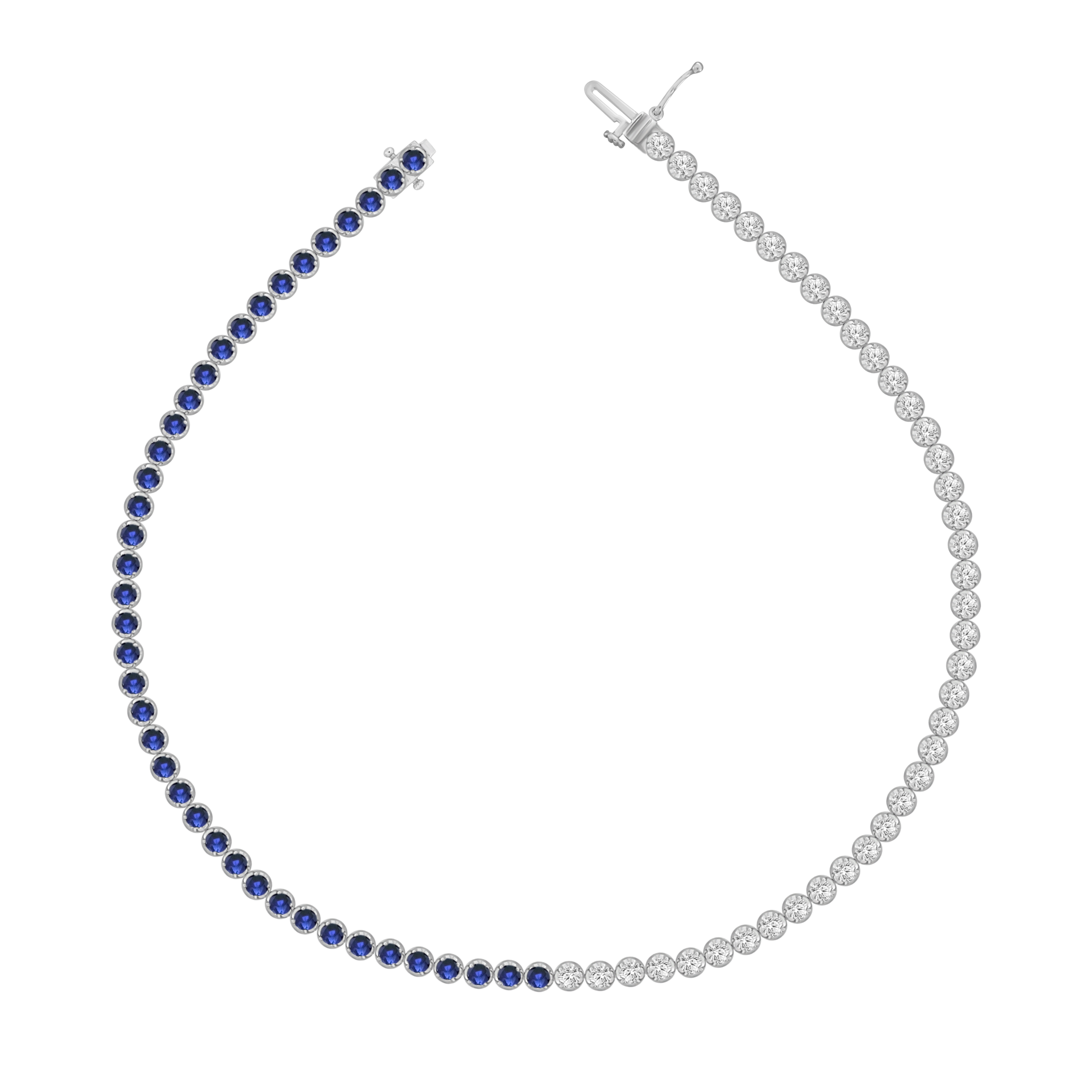 Ava Blue Sapphire Diamond Tennis Bracelet
