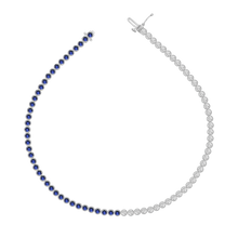 Load image into Gallery viewer, Ava Sapphire Diamond Tennis Bracelet
