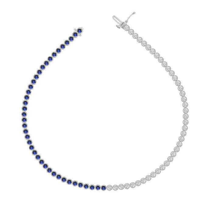 Ava Sapphire Diamond Tennis Bracelet